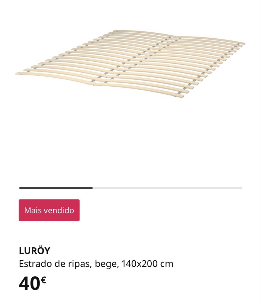 Cama Ikea MALM 140x200 Branca