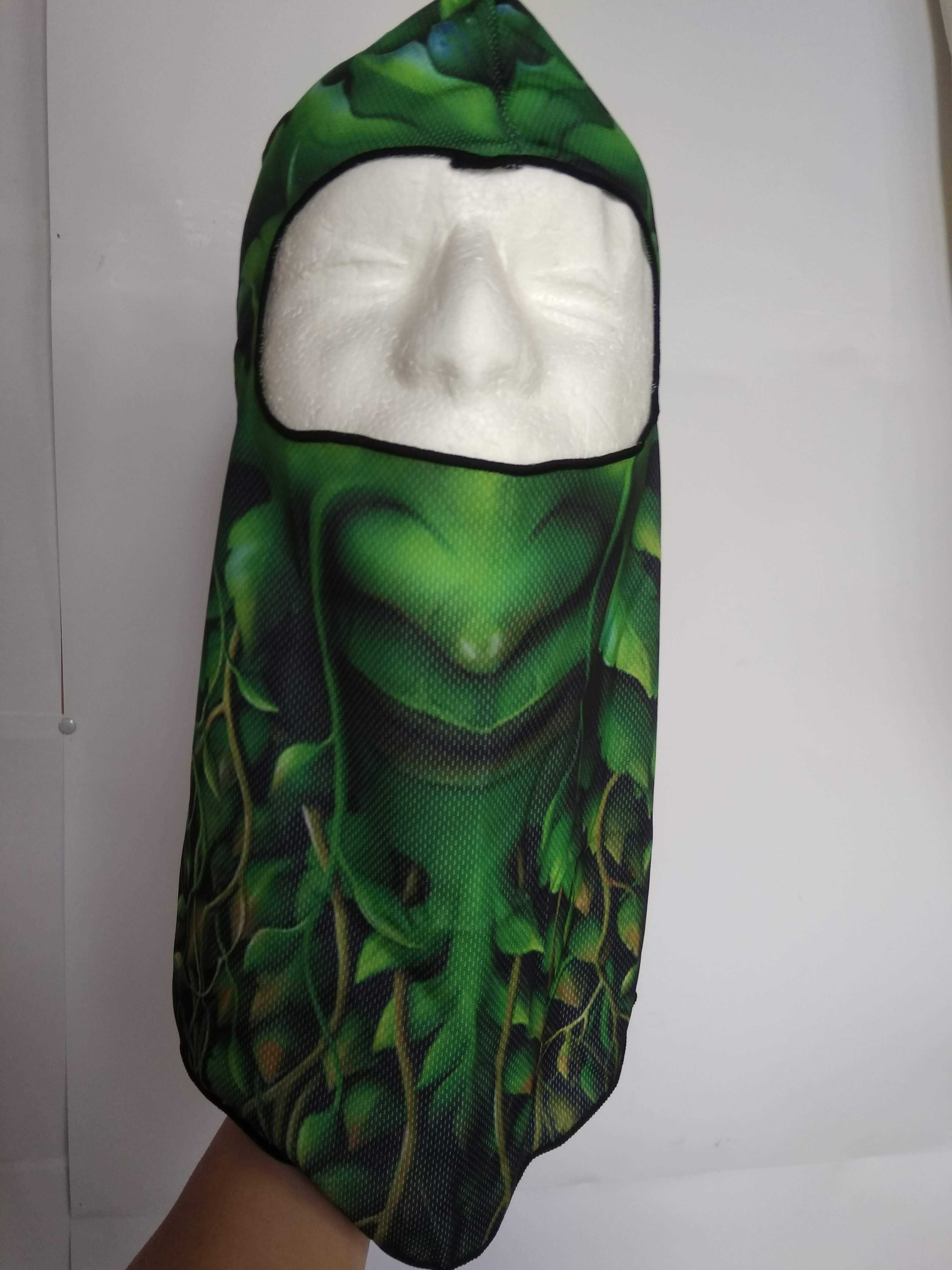Леший маска лесное чудище зеленая балаклава