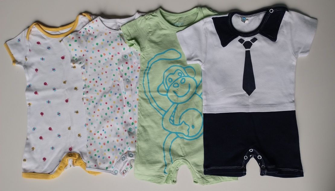 Koszulka chłopięca - Paczka letnich ubranek chłopięcych  6-9M