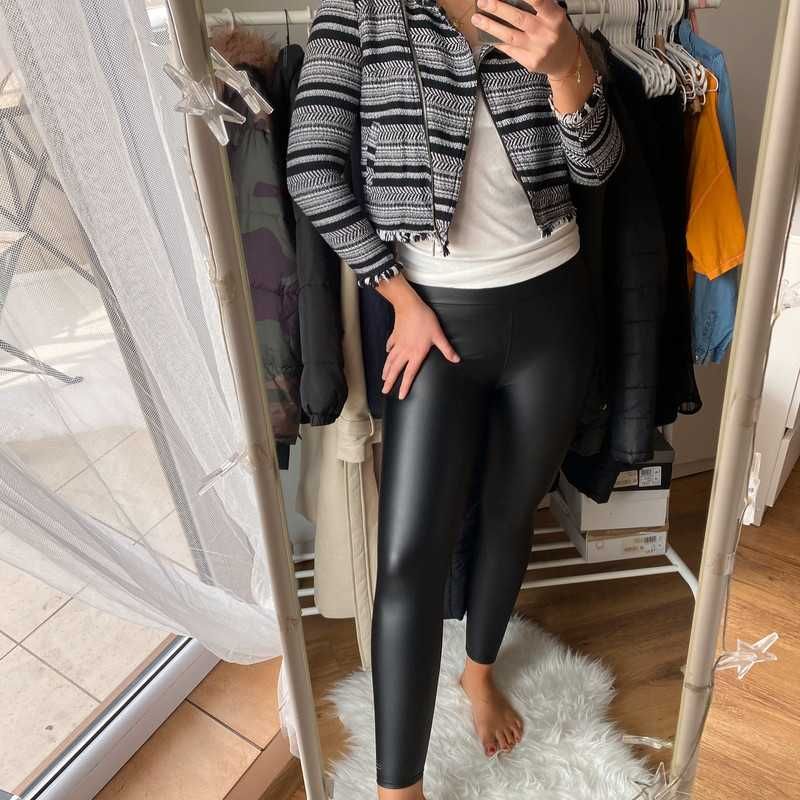 Marynarka/kurteczka kurtka H&M boho rozmiar M Biała czarna