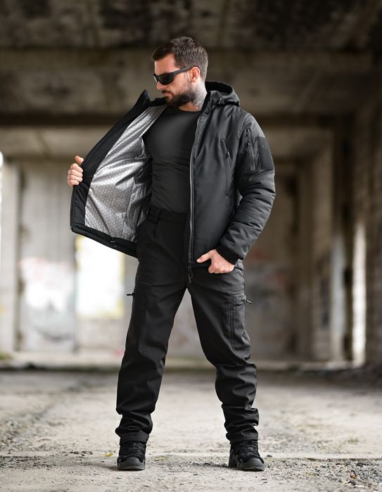 Костюм Зимовий Чорний тактичний GUR Omni-Heat! Костюм ЗИМА до -20!