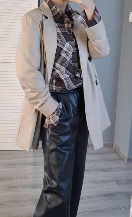 Marynarka dwurzędowa włoska sm beż