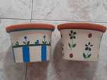 Conjunto 2 vasos em cerâmica