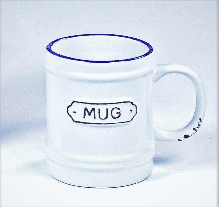 Caneca vintage - cerâmica a imitar esmalte - 300ml - NOVO