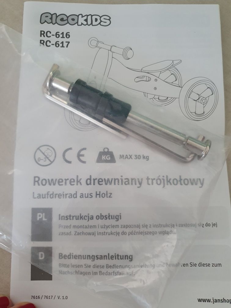 Rowerek 2w1 trójkołowy dla malucha