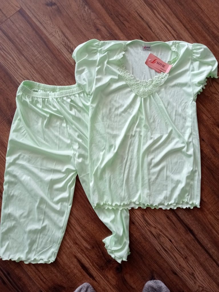 Piżama dwuczęściowa M nowa zielona
