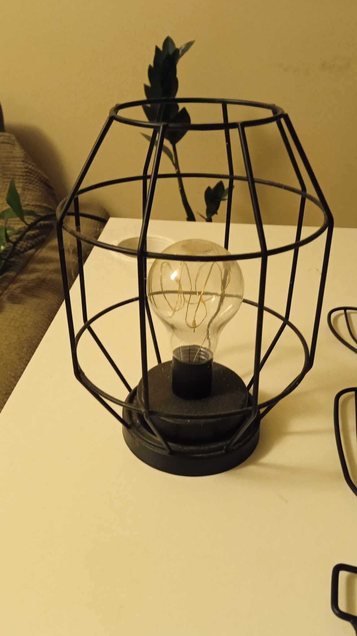 Ozdoby Lampka w stylu Industrialnym loftowym czarne