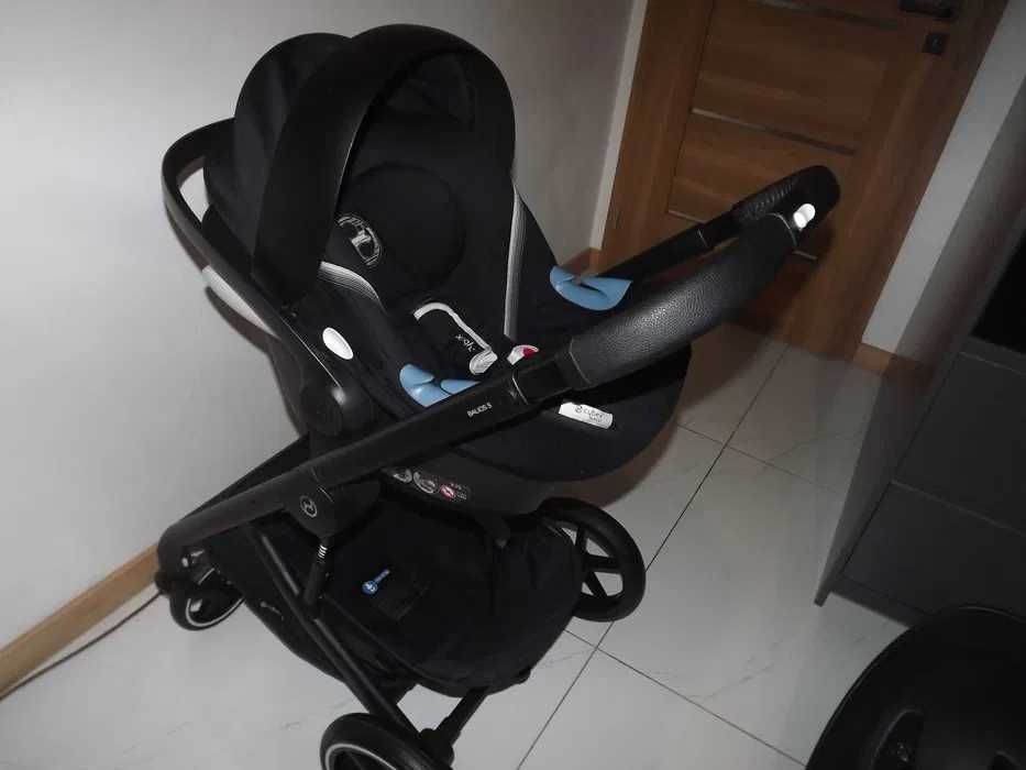 Cybex balios s lux 2.0 Moon Black 3w1 Nowa tapicerka ,koszyk ,kola