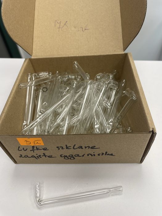 Lufka szklana zagięta cygarniczka 75 szt.