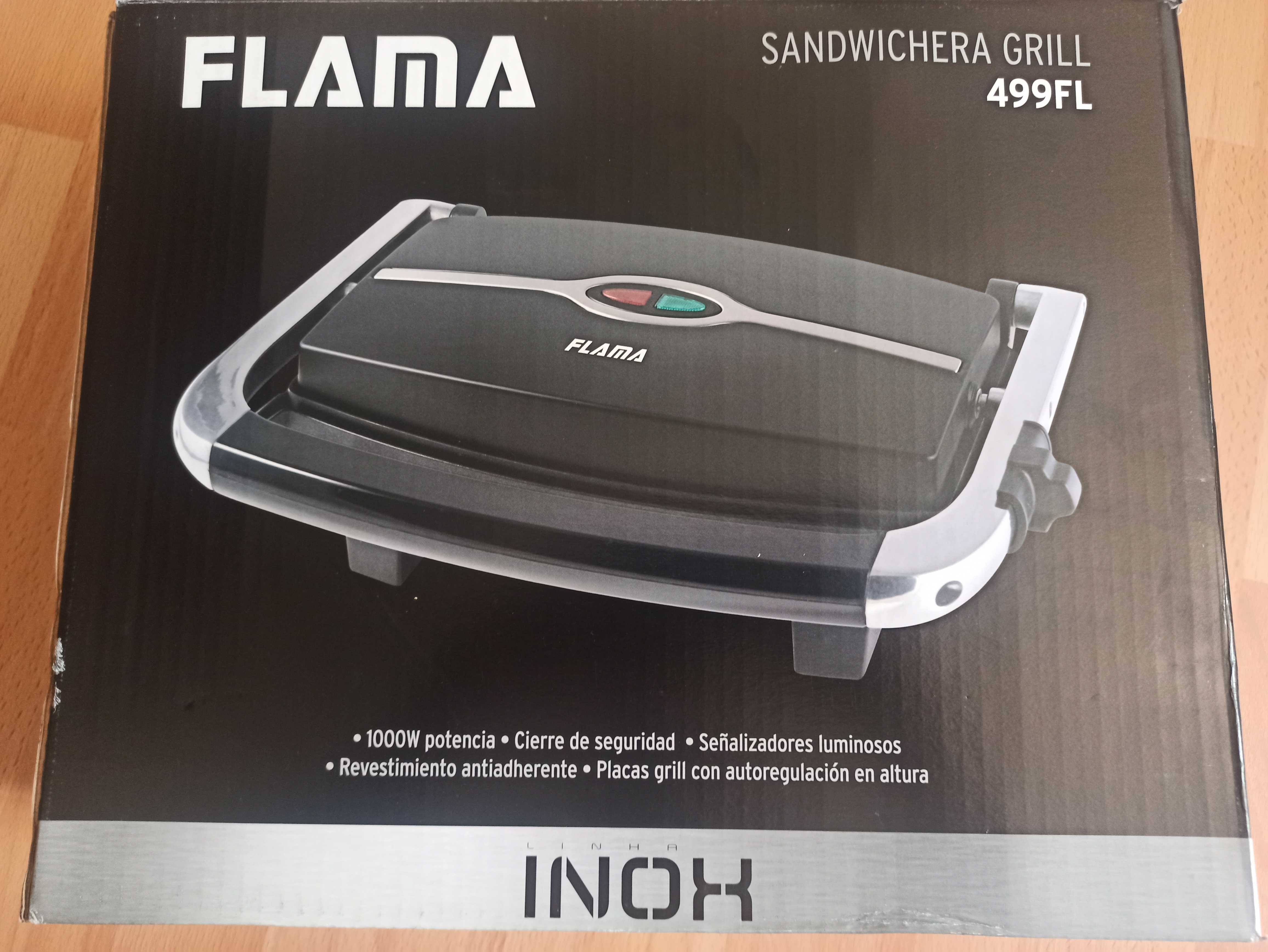 Sanduicheira Grill 499FL, Flama linha Inox