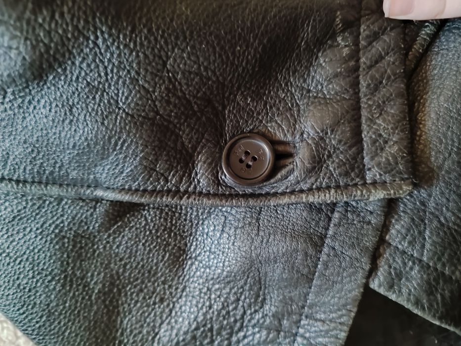 чоловіча зимова шкіряна куртка