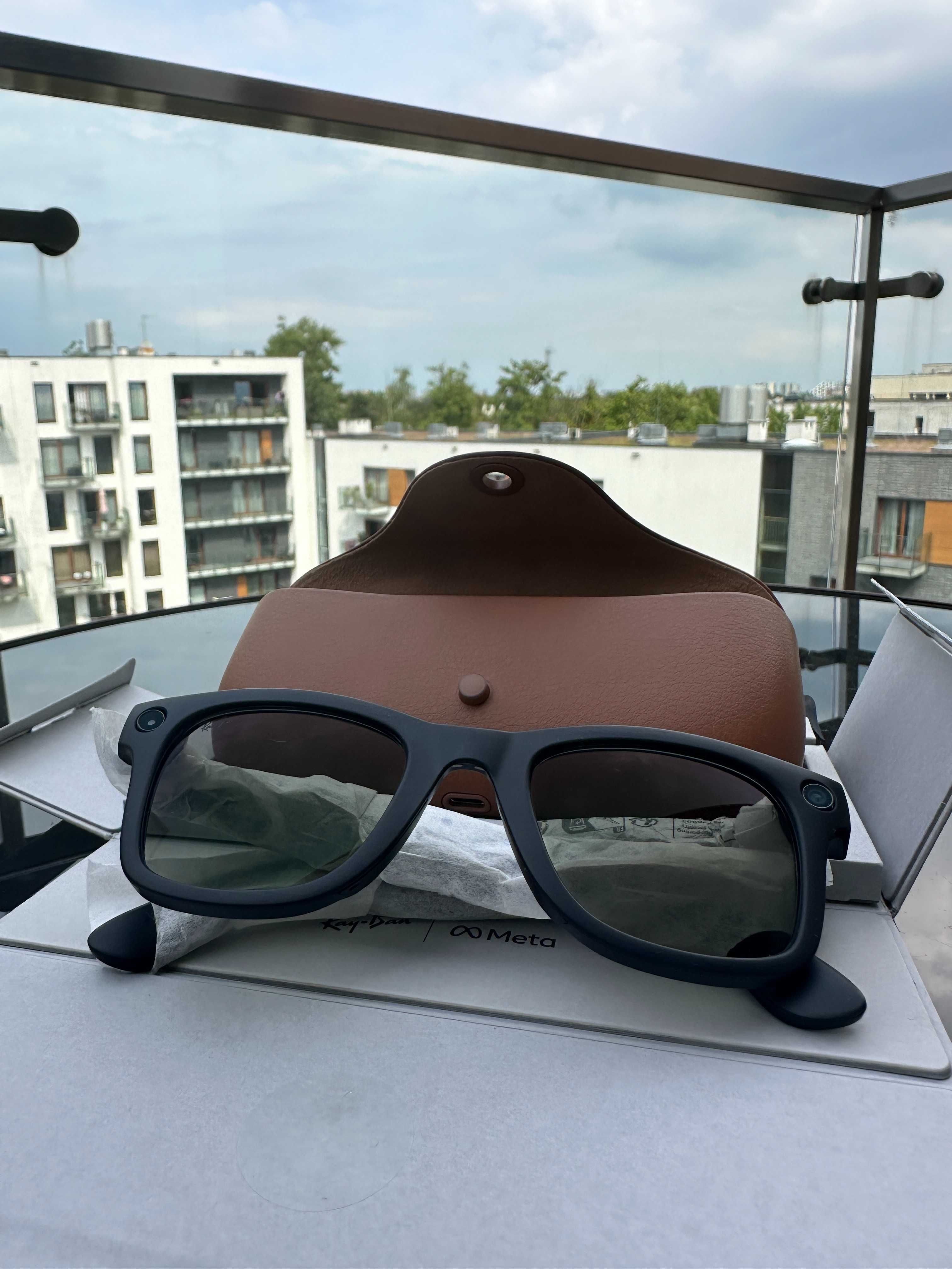 Ray-Ban Meta Wayfarer Чорні матові на зелених хамелеон лінзах OPEN BOX