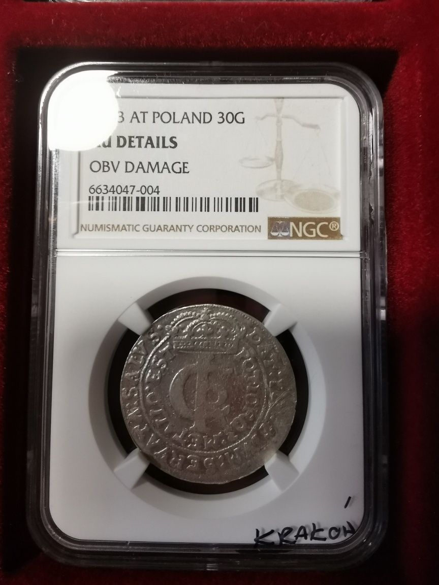 1663 Tymf 30 groszy NGC