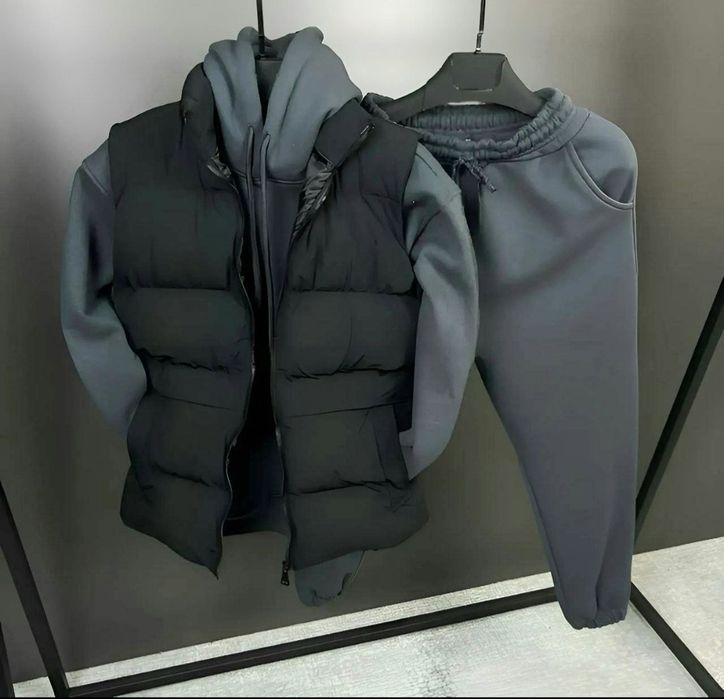 Мужской спортивный костюм тройка чоловічий спортивний костюм