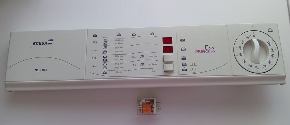 Painel frontal e Programador máquina edesa secar roupa