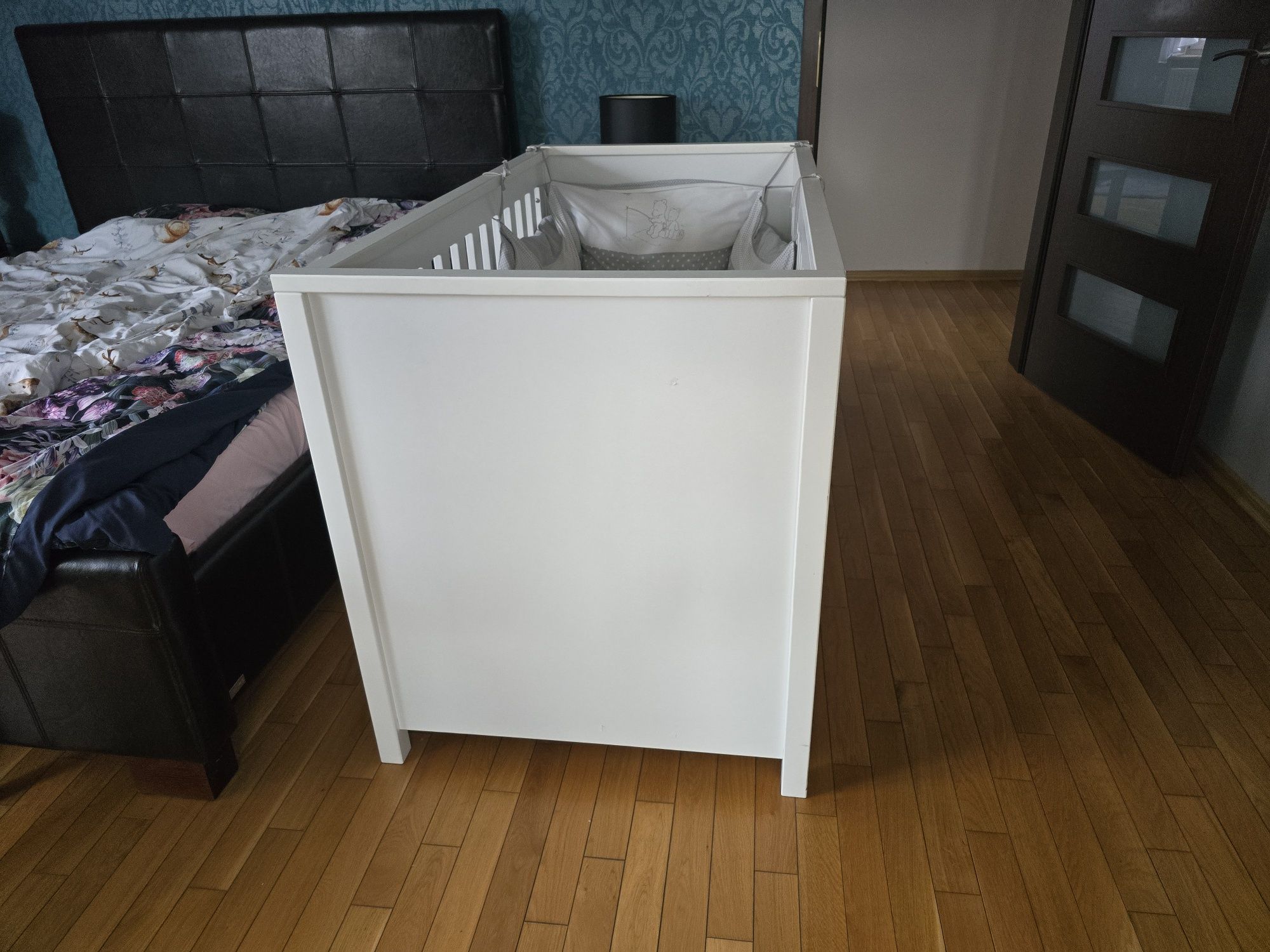 Łóżeczko niemowlęce 147 x 77 drewniane