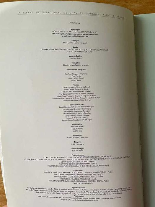 1 Bienal Internacional de Gravura - Douro 2001