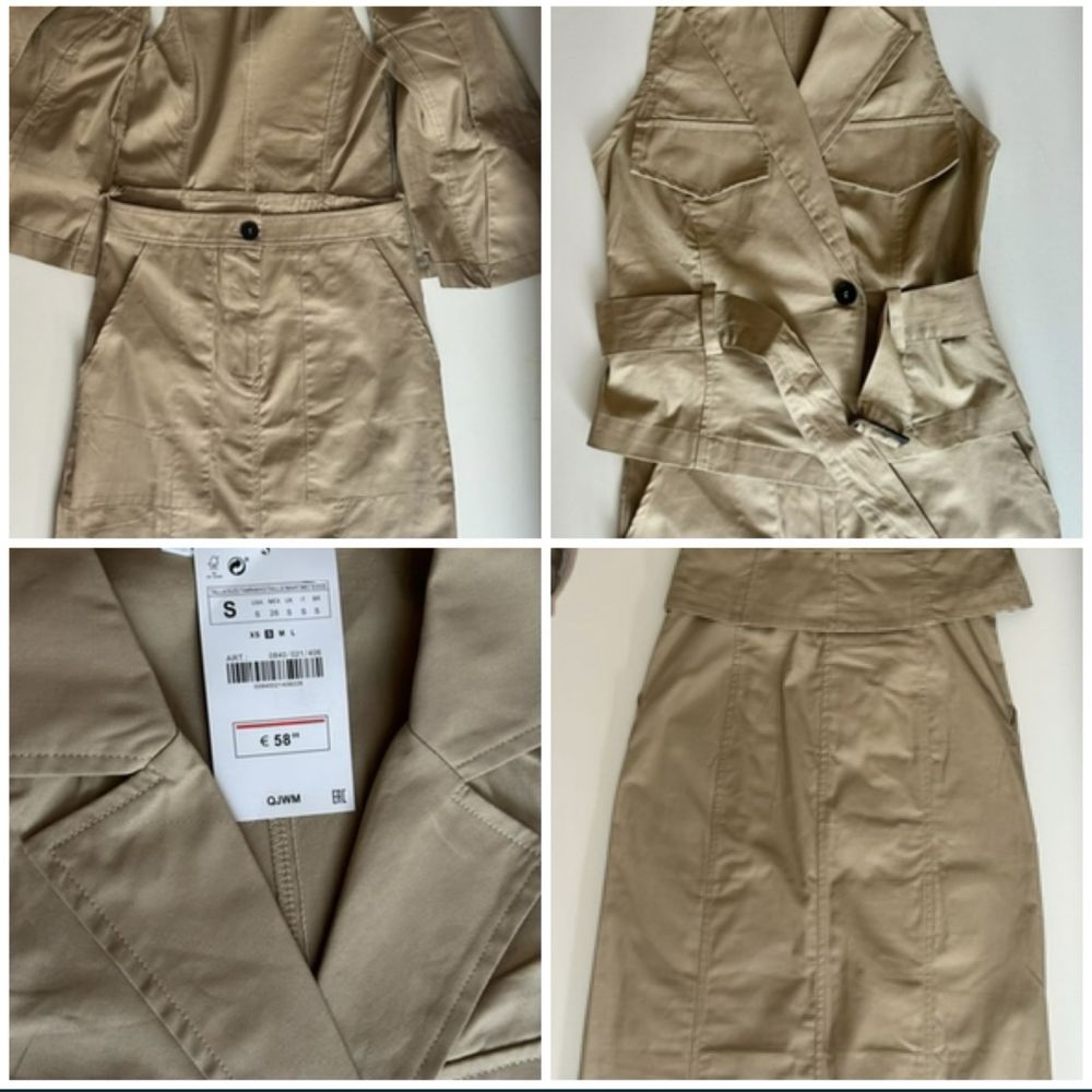 Платье костюм коттон в стиле Зара Zara XS