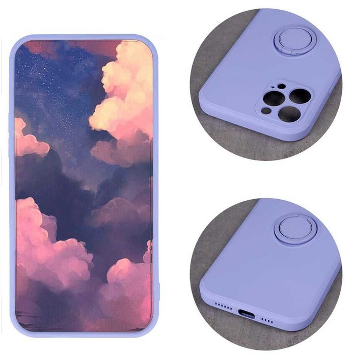 Plecki, Etui Finger Grip do Xiaomi Redmi 9A, 9AT, 9i kolor: fioletowy