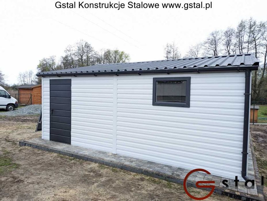garaż blaszany 6x6 profile zamknięte ocynk blaszak gstal.pl