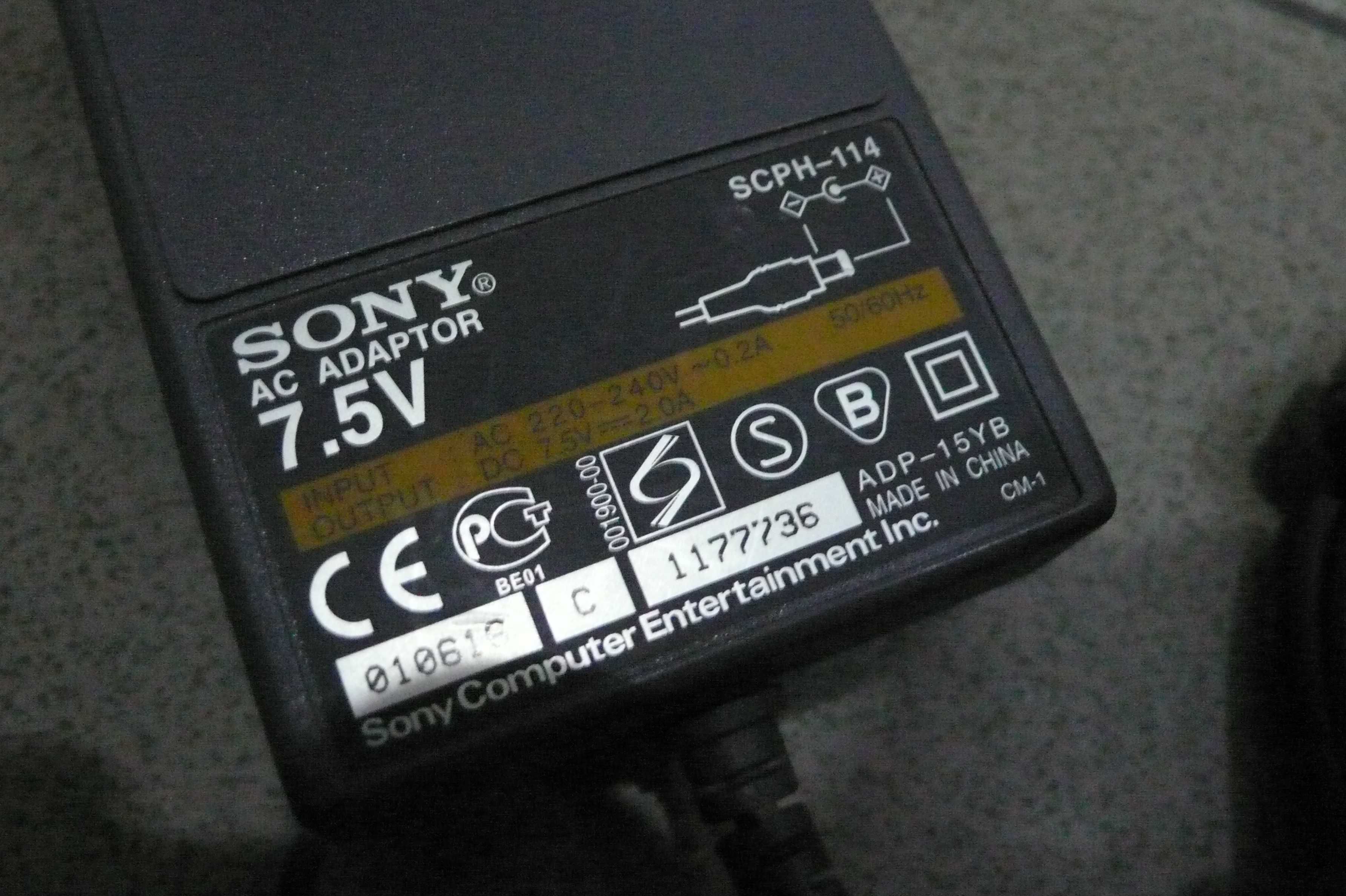 Zasilacz Sony do konsoli PS One oryginał SCPH-114