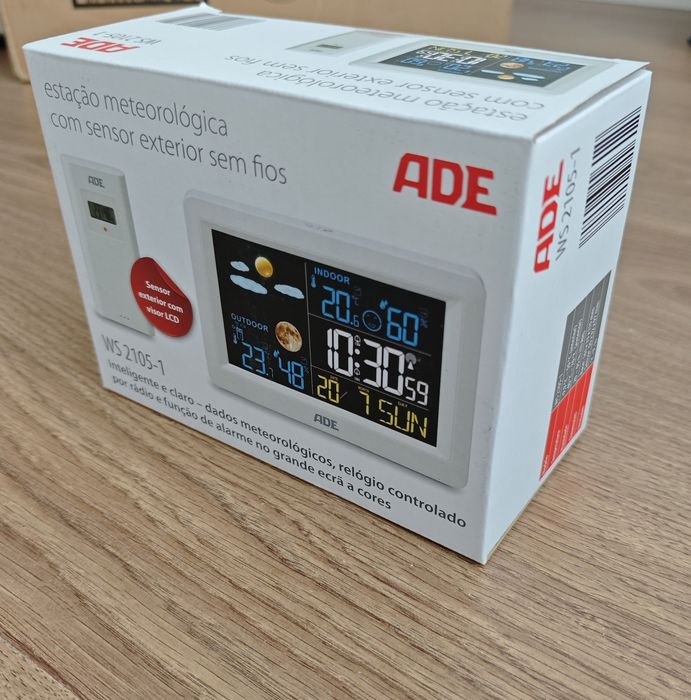 Estação Meteorológica ADE WS 2105-1 + sensor exterior s/ fios