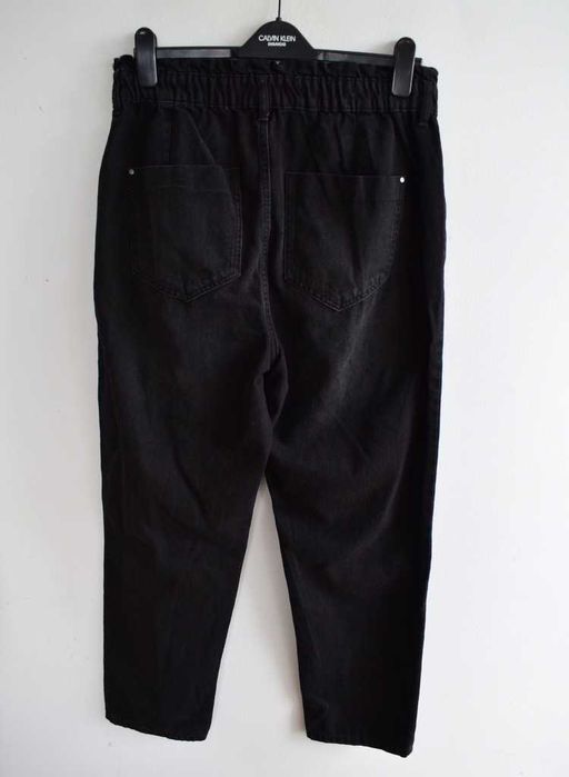 Spodnie damskie Sinsay proste wysoki stan czarne jeansy 44 xxl