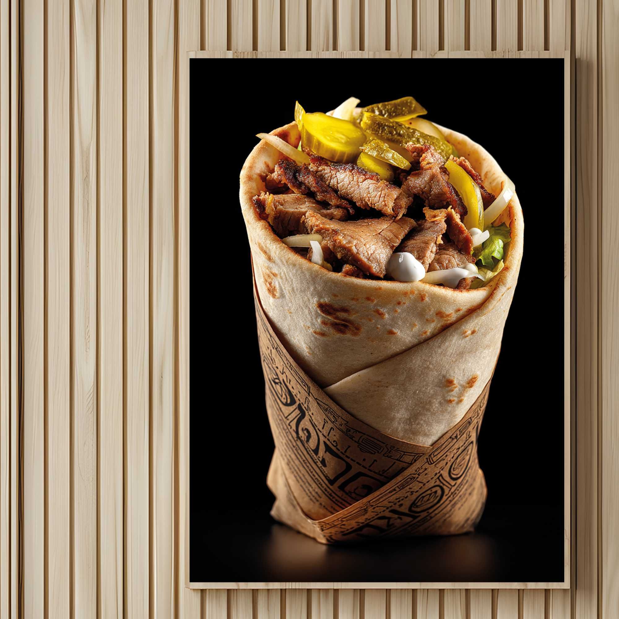 plakat reklamowy kebab, plakat kebab, plakat bar restauracja kebab