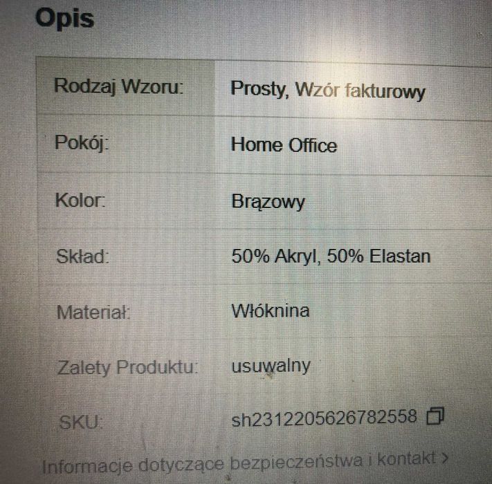 Tapeta, włóknina 2rolki, całość 90 zł.