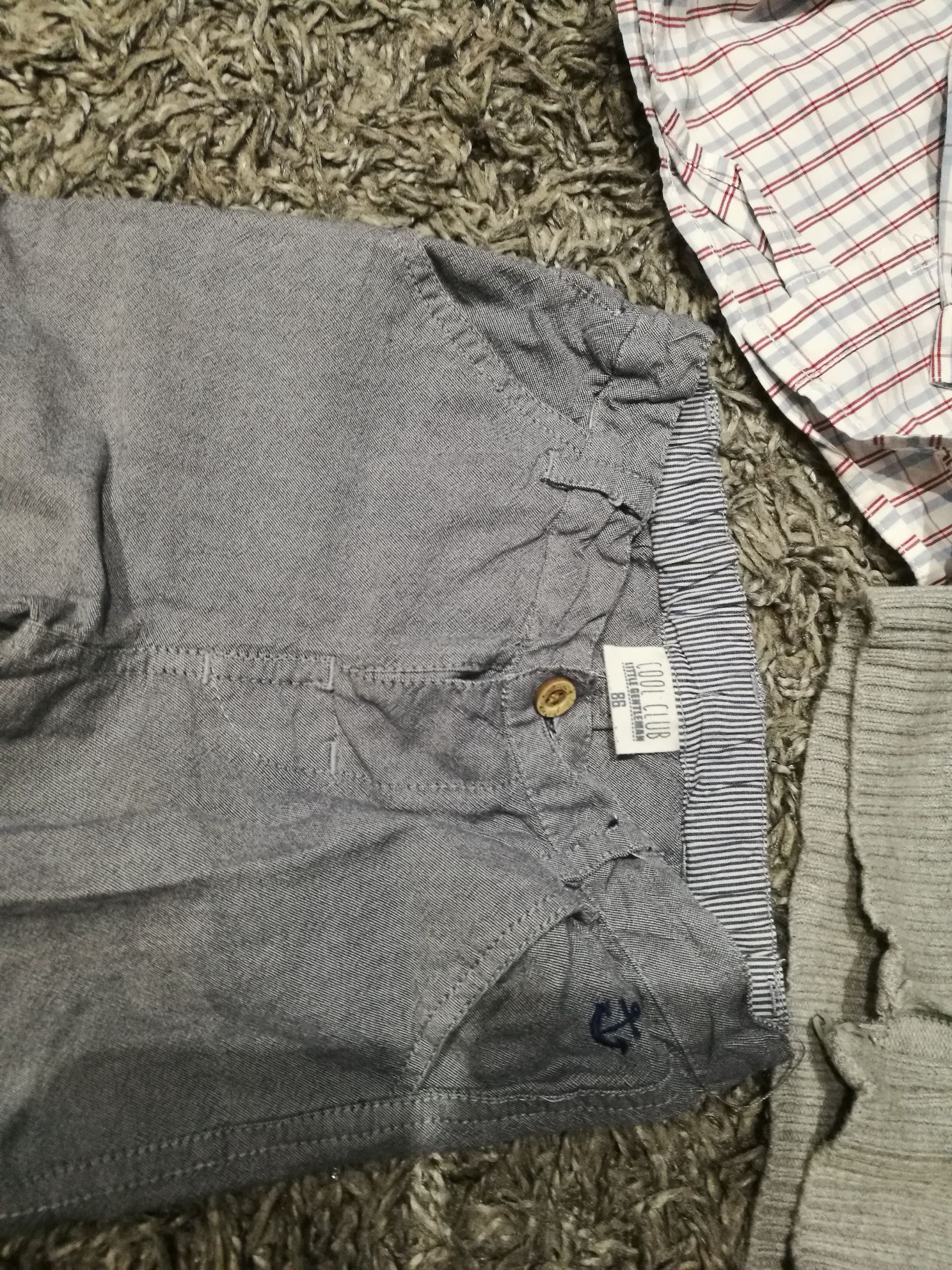 Zestaw dla chlopca r. 80, koszula, spodnie sweter