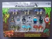 Figurki MINECRAFT LUDZIKI DINOZAURY Zestaw 12 szt Pasują do LEGO Nowe