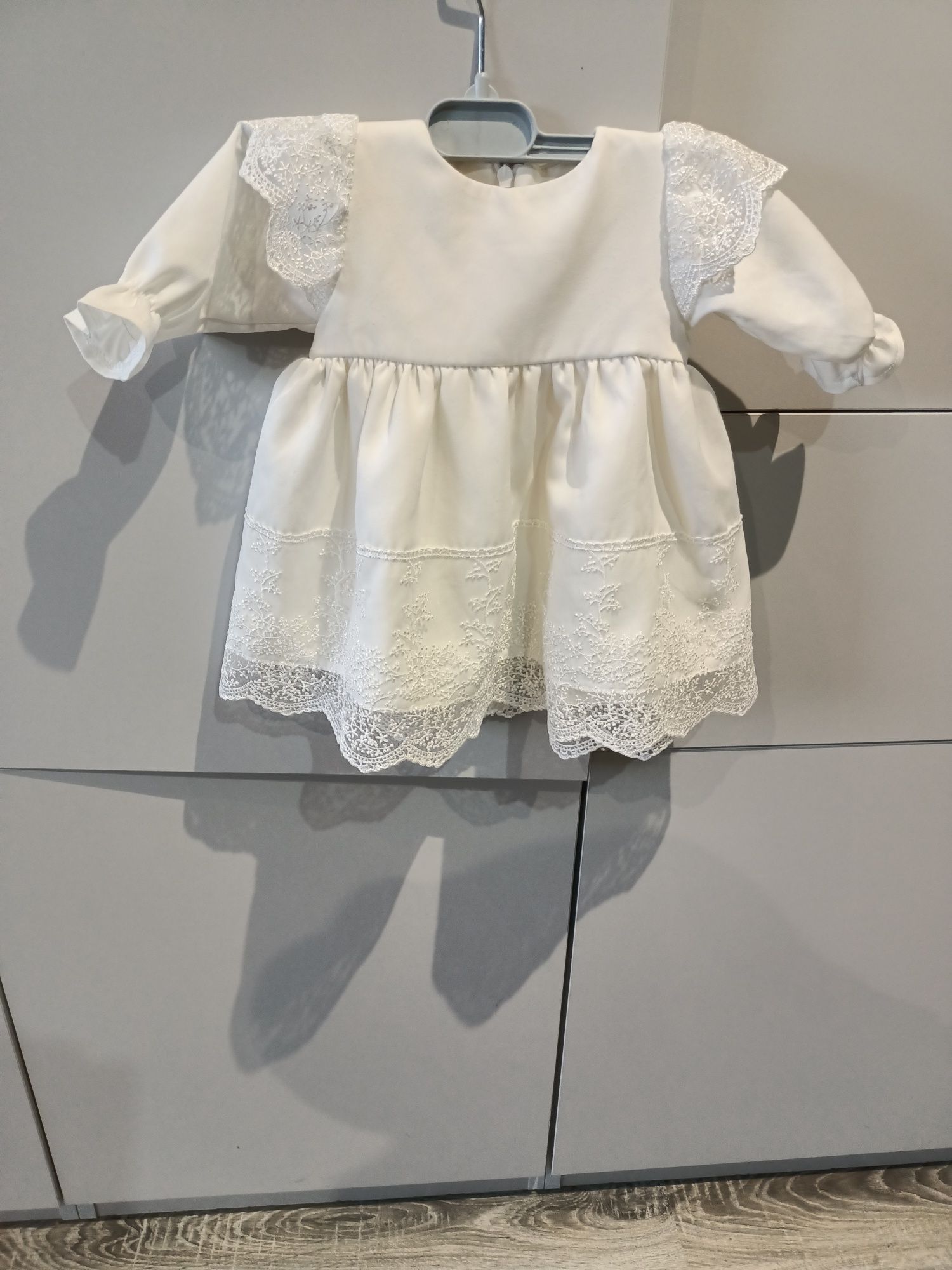 Sukienka do chrztu Spell's Little Fashion 68/74 zestaw akcesoriów