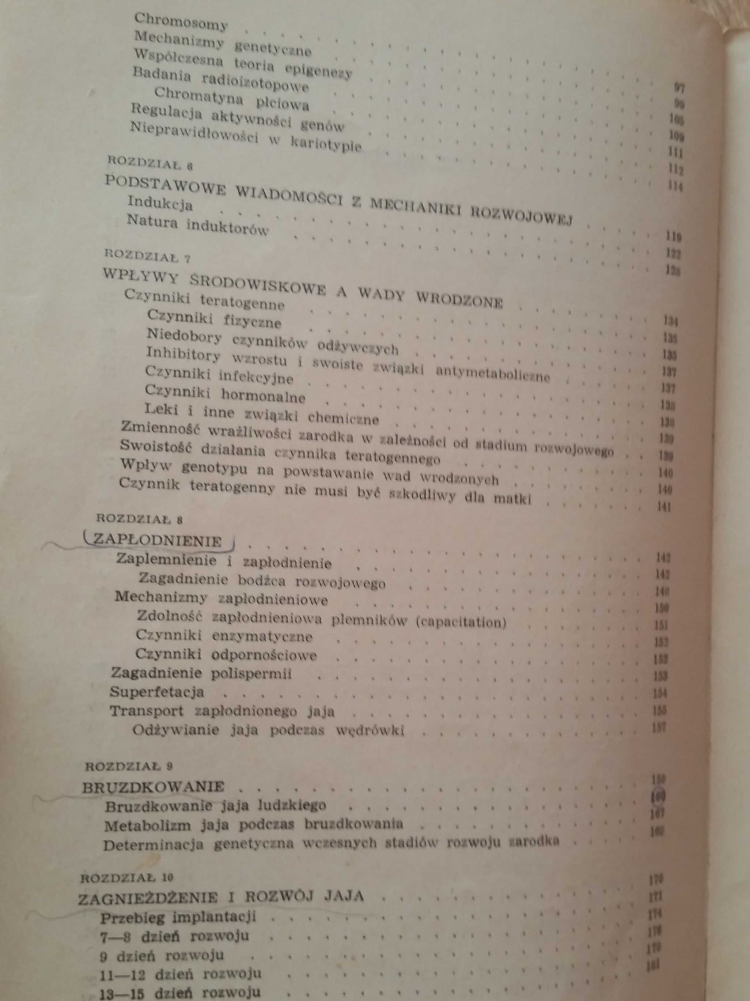 Embriologia ogólna biologia medycyna studia 1972