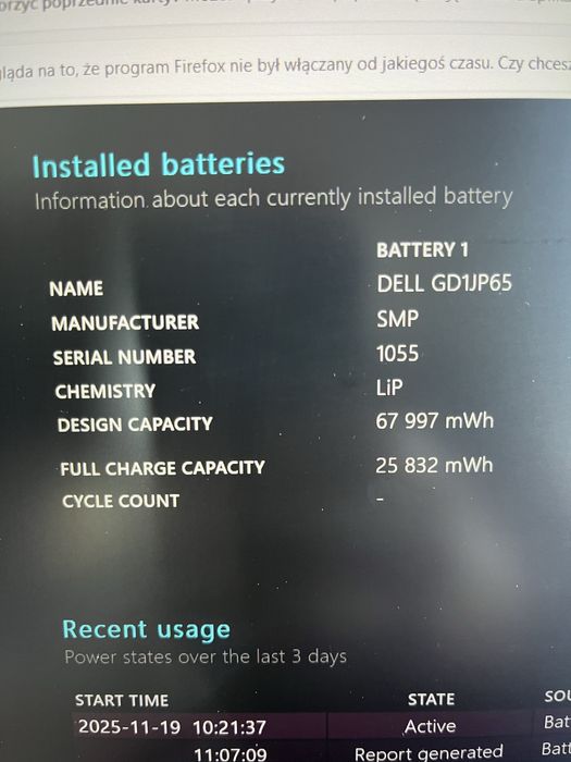 Laptop Dell 5580 i7 16GB Ram geforce 940MX SSD 500GB Win11