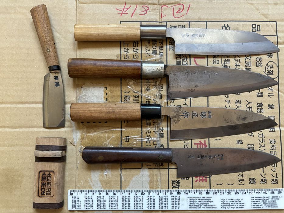 Кухонный нож б/у из Японии (шеф накири деба янагиба) Made in Japan
