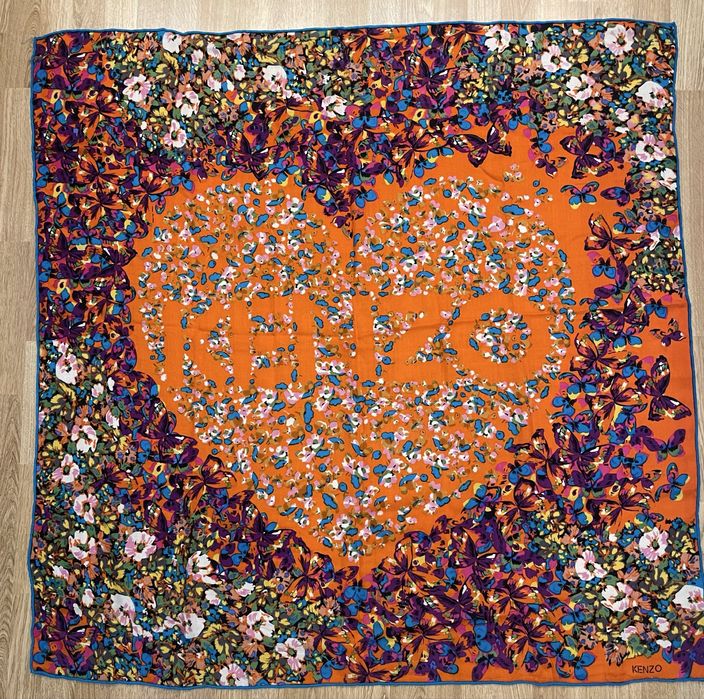 KENZO Шарф палантин плоток кашемир