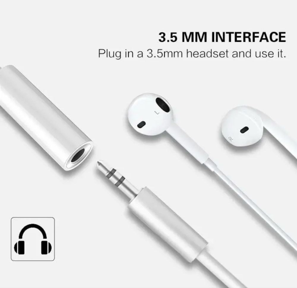 ПЕРЕХОДНИК - адаптер с 3.5 mm на Lighting для наушников