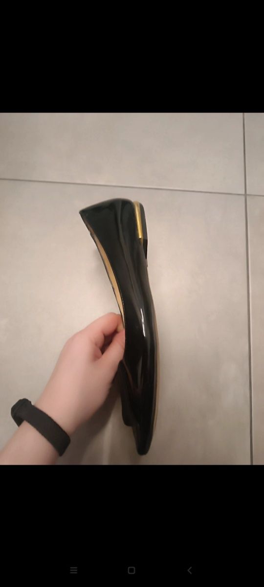 Balerinki buty na płaskim obcasie