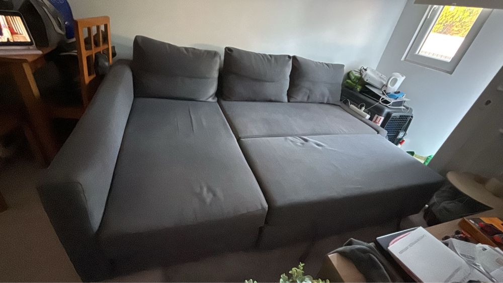 Sofa chaise long Cinzento FRIHETEN