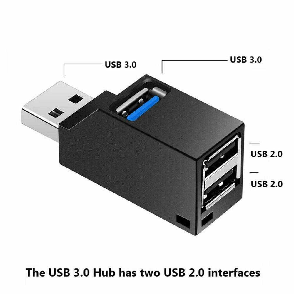 USB 3,0 адаптер-концентратор, мини-разветвитель, 3 порта для ПК