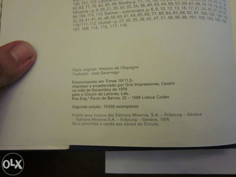 "História da espanha" fernando diaz playa, trad. de saramago