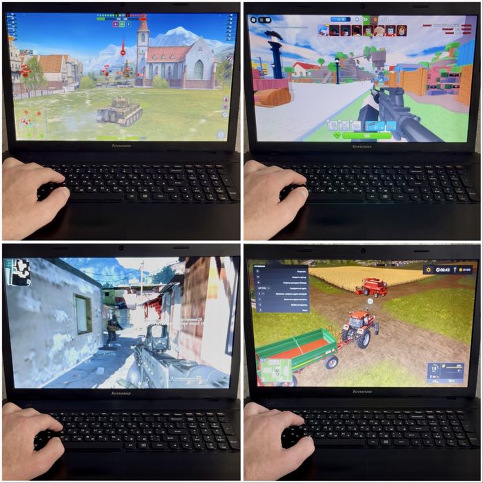 Lenovo с большим экраном 17” + SSD + игры + комплект