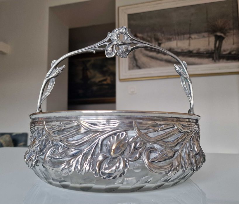 Patera Irysy Norblin  - oryginalna patera secesyjna Warszawa