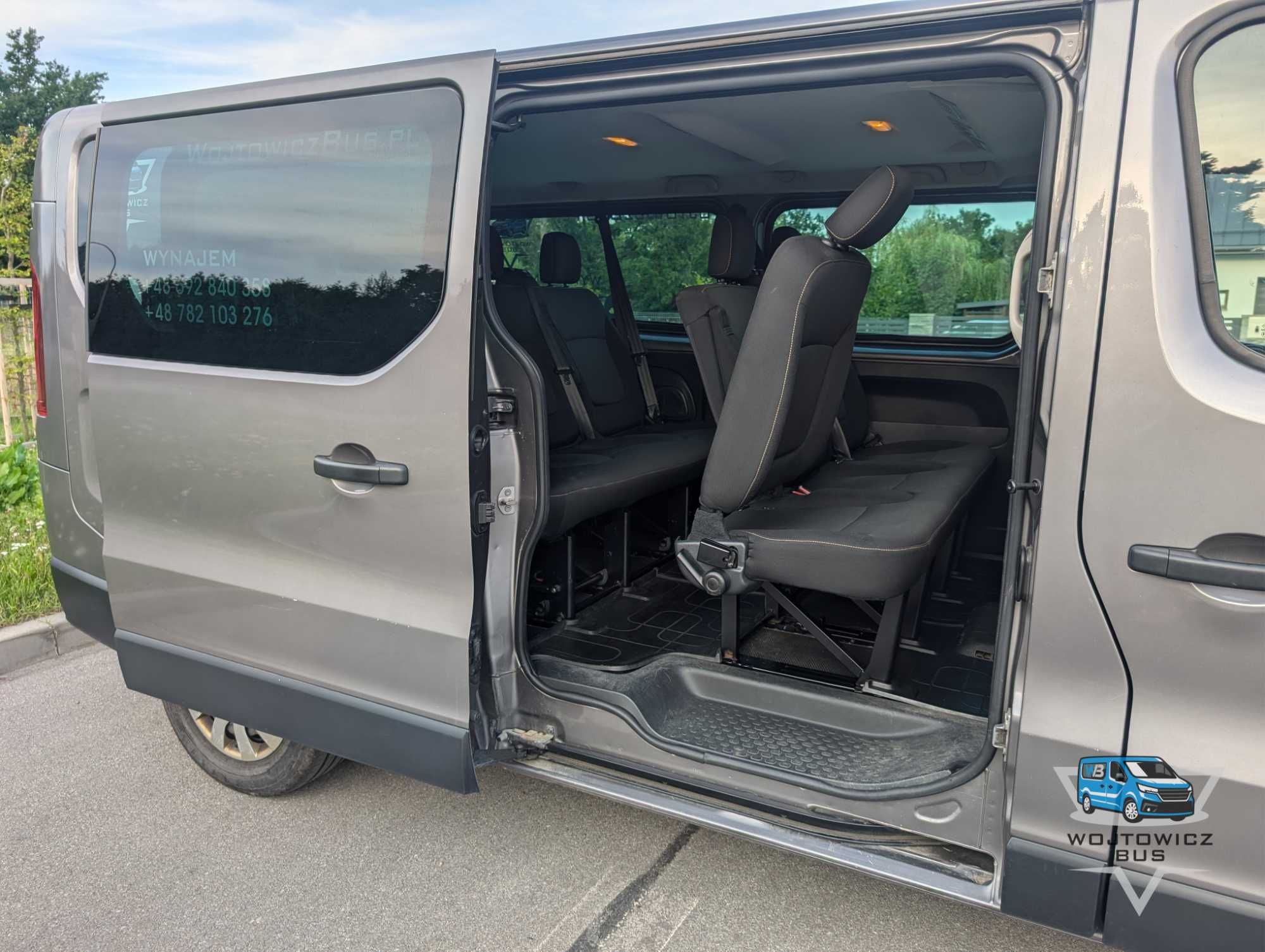 Wynajem busów 9-osób Renault Trafic long(II i III gen.) z/bez kierowcy