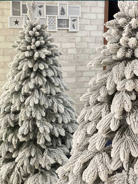 Скидки!Литая искусственная ель премиум!Заснеженная Версаль елка