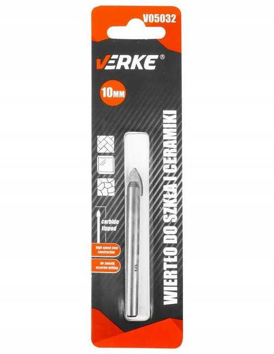 Wiertło Do Szkła Płytek ceramiki 10mm Wiertarka VERKE