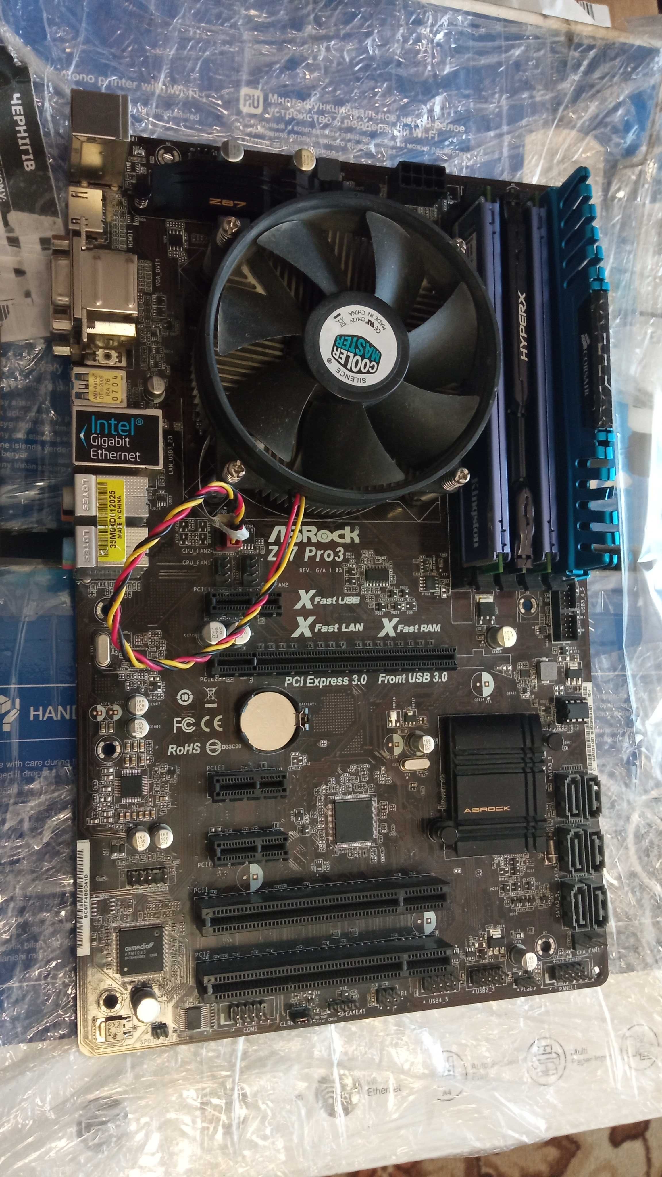 Материнская плата s1150/Z87/I5-4570/16GB-DDR3