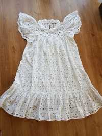 Piękna biała, ażurowa sukienka Stella Nova, rozmiar XL