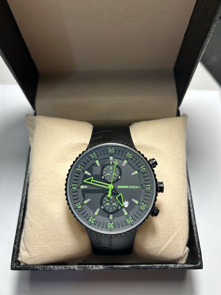 Relógio Momo Design Jet Chronograph Black & Green - Bom estado