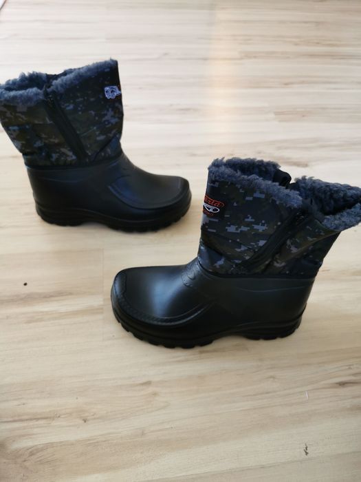 Kalosze Ocieplane Męskie Wysokie Zimowe Śniegowce